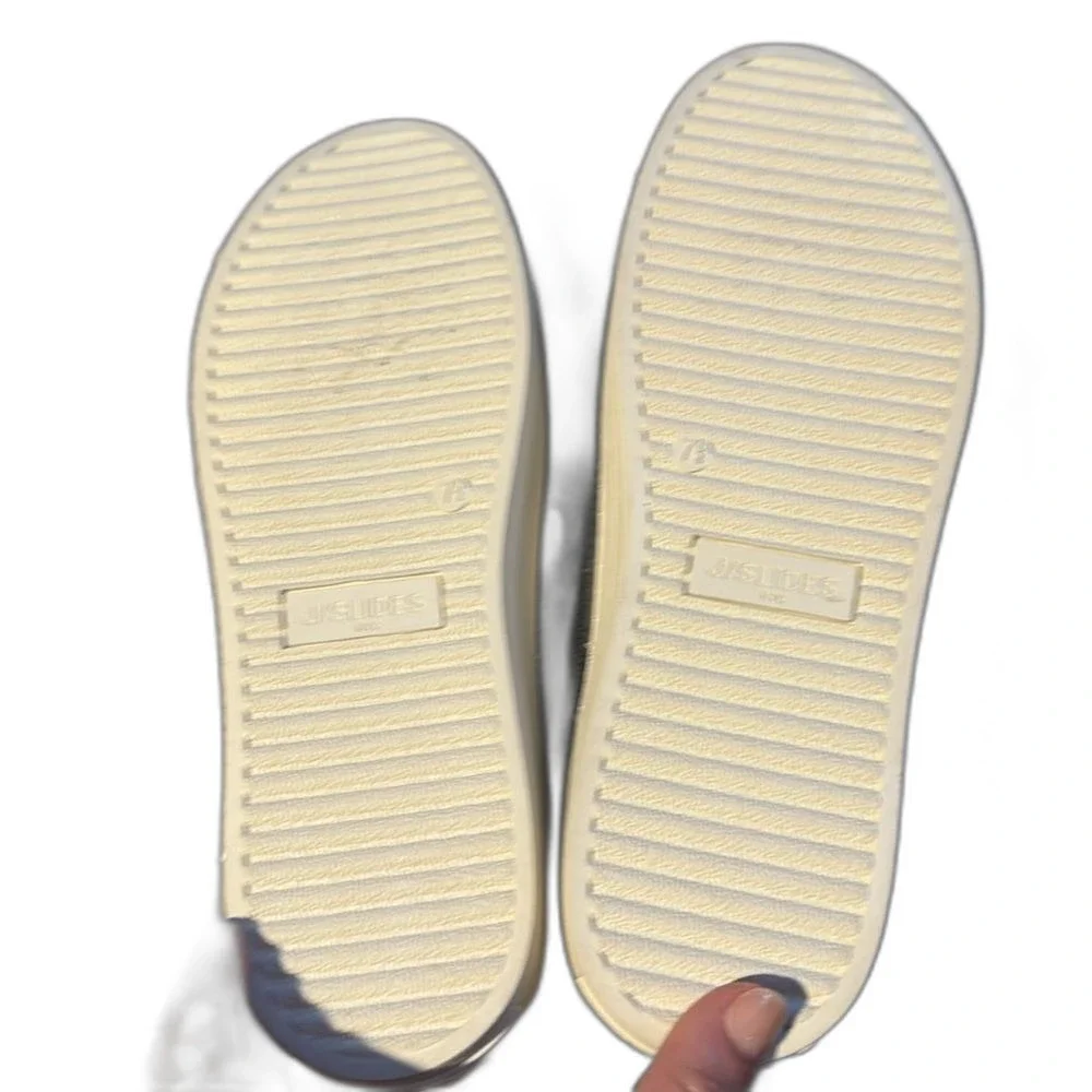 J/Slides Hilton Laser Metallic Low Cut Leather Sneakers Size 7 1/2 - Picture 7 of 10